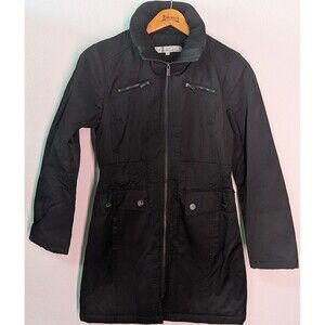 KENNETH COLE New York G3 GIII Black Inspector Rain Coat Women's Size Small (A31)